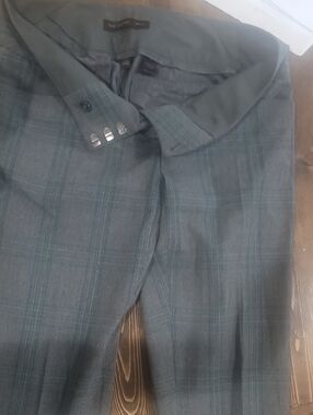 The Limited Teal Green Plaid Dress Pants